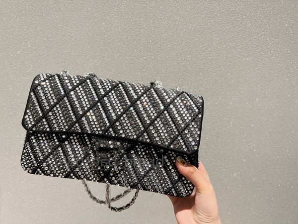 

crossbody designer bags luxury fashion shoulder women handbags leather clutch with badge silver diamante cf bag blingbling fairy