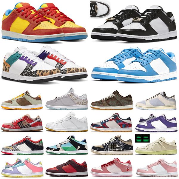 

shoes designer dunkes low casual men women dunks lows paisley sb dunksb 1 one panda cactus jack bart simpson world champ safari curry, Black