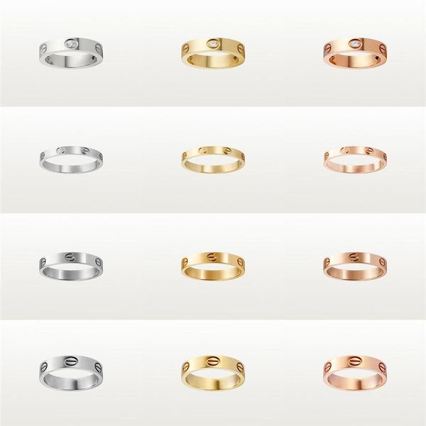 

love screw ring classic luxury designer jewelry for women band rings titanium steel alloy gold-plated fashion accessories never fa222u, Silver