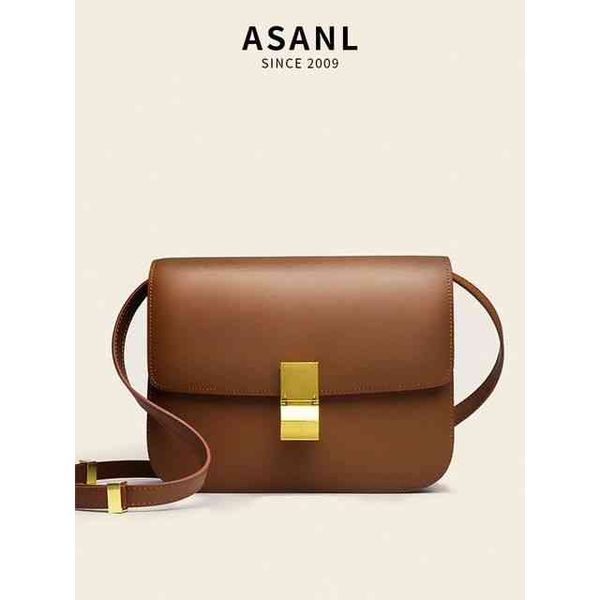 

fashion retro 2021 new genuine leather small square single shoulder bucket bags women woman messenger versatile pop designer handbags tote