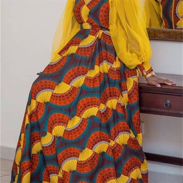 

long dress vonda summer women vintage printed puff sleeve sundress ladies pleated a line baggy maxi vestido oversized 220526, White