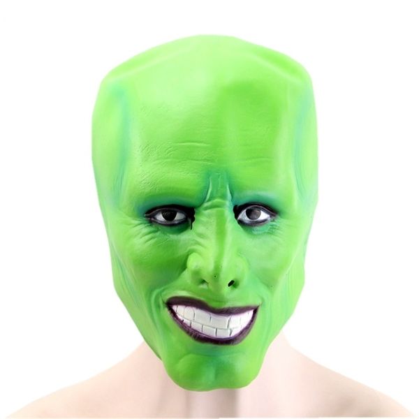 Máscaras de festa Halloween The Jim Carrey Movies Máscara Cosplay Máscara Verde Costume Adulto Vestido Funcas Face Halloween Masquerade Máscara de festa 220826