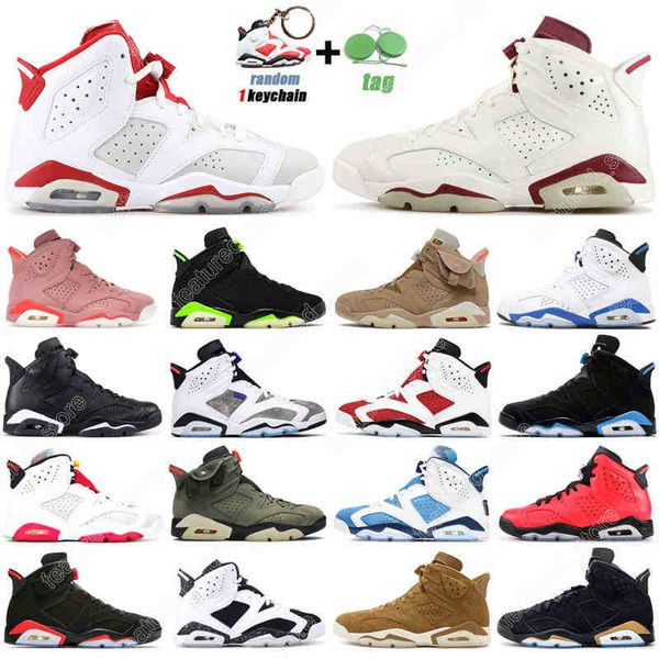 

7-13 6s unc basketball shoes mens trainers 6 electric green carmine red infrared hare angry bull golden harvest outdoor sports sneakers