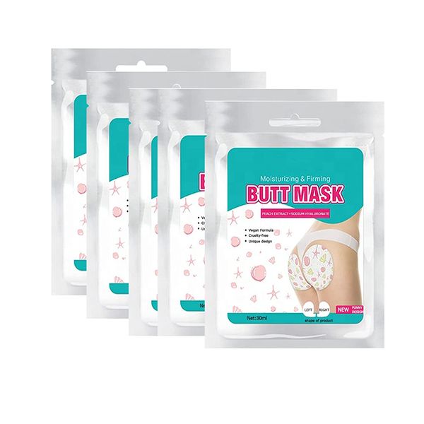 Butt Mask 5 Pack Sheet Beauty Skin Kit Firm Moisturize Tone and Rejuvenate Bottom 2pcs a Pack Elitzia ETBS22