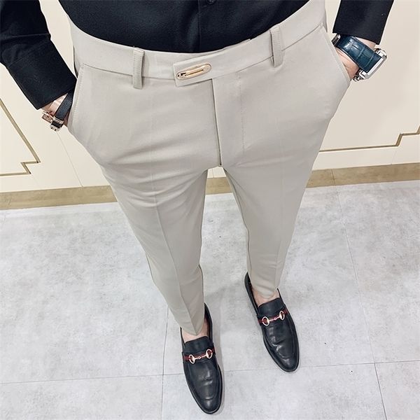 Calça casual slim fit mass roupas de rua de vestido 34 Desenvolvidos de alta qualidade Office Homens todos os homens correspondem ao tornozelo 201128 Wuxh789