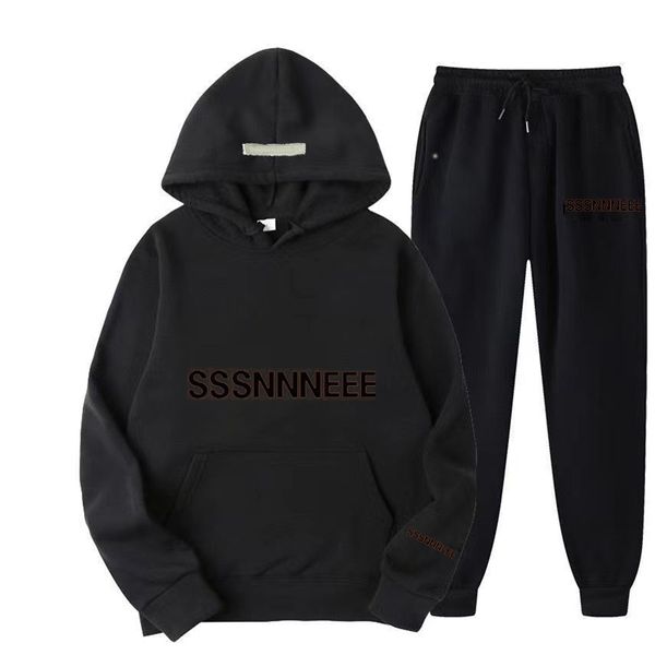 Men's Set Women Tracksuit conjuntos de suéter de suéter de suéter de mata-mata-molhos de duas peças conjuntos de camisolas ternos de suor de suor 3d letras imprimidas calças de suor de weat sorts s-3xl