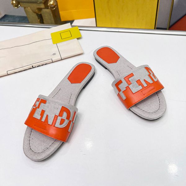 

Designer Comfort Sandal Alphabet Slippers Women Canvas Shoes Womens Luxury slipper Summer Casual Shoe Beach Flip Flops size 35-42, Blue