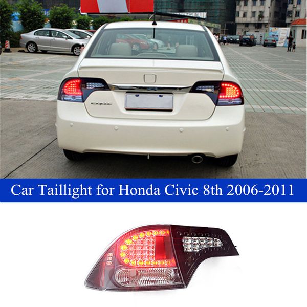Freio LED Luz de nevoeiro reversa para Honda Civic 8th Dinâmica Turn Turnhop Light Assembly 2006-2011 Lâmpada de acessórios para carros