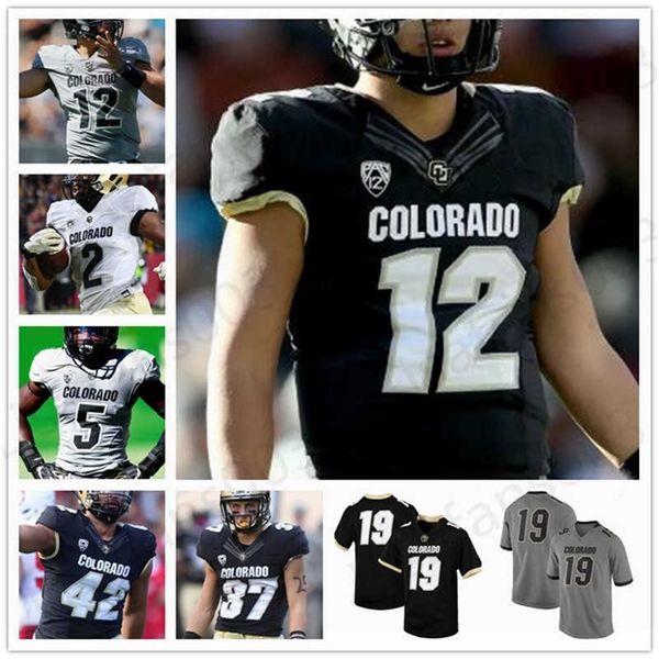 XFLSP Пользовательские NCAA Colorado Buffaloes колледж футбольные майки сшиты любое имя № 12 Стивен Монтес 16 Mason Crosby 23 Phillip Lindsay