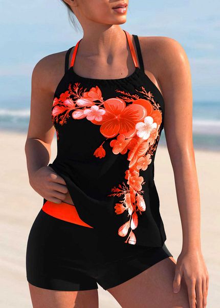 

2022 new bikini printed split boxer swimsuit no logo