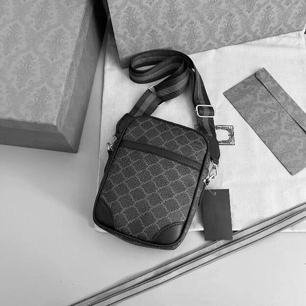 

women mens shoulder bag fashion mini messenger bags coated canvas with genuine leather classic cross body bag with dust bag l2455