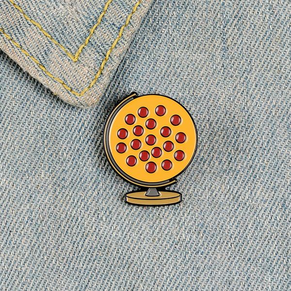 

cartoon creative science props brooch for boys globe enamel pin wholesale trend personality metal badge jewelry small fashion accessories, Gray