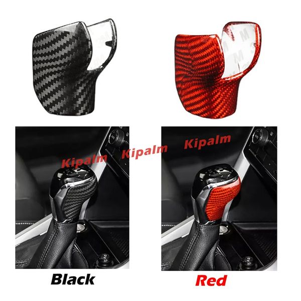 

carbon fiber stick on gear shift knob cover for volkswagen vw passat polo tacqua tayron gte car interior accessories parts