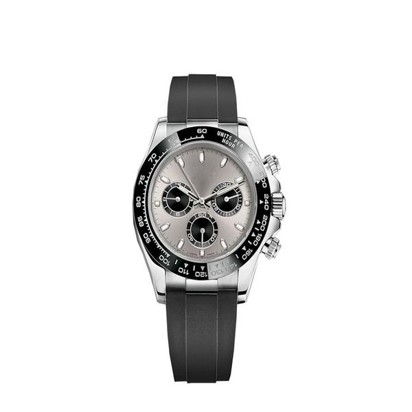 

40mm rubber series mens sports watch men work function automatic mechanical relogies for gift relojes original box fastest sh224g, Slivery;brown