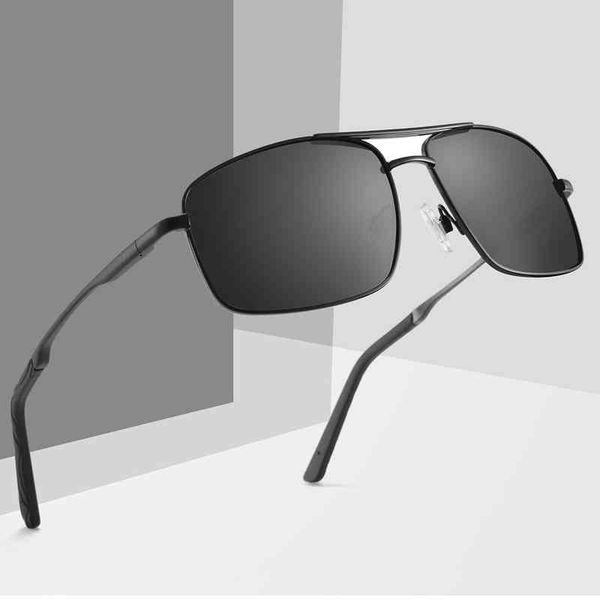 

new polarized metal sunglass toad double nose men's large frame pilot sunglass, White;black