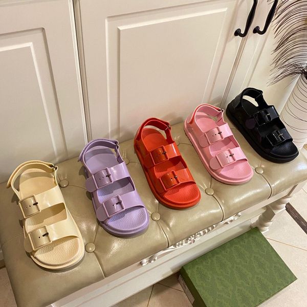 

10a original quality slippers patent calfskin high heel sandals with box luxury designer slippers fashion single light colors summer slipper, Black
