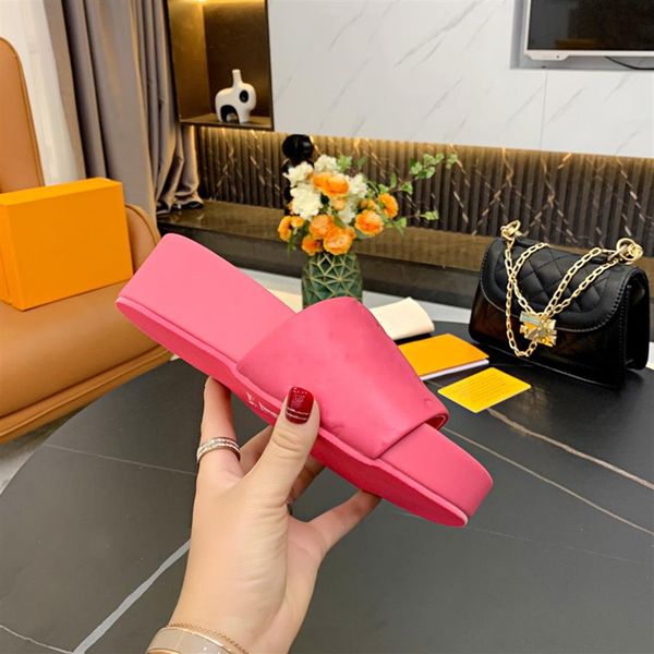 

women fashion designers flat slides flip flops summer couple slippers thick-soled increased simple atmosphere sandals size 35-43245h, Black