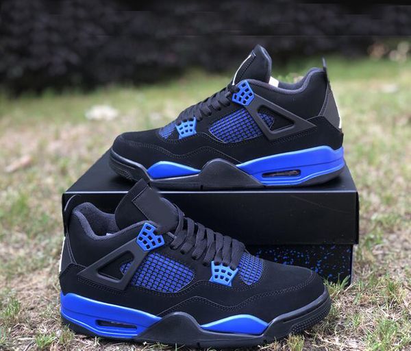 

black cat 4 black military blue mens womens basketball shoes 4s canyon purple seafoam zen master canvas white university unc outdoor sports