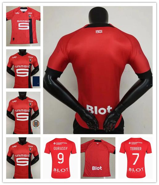 

player version new 2022 2023 stade rennais soccer jerseys rennes maillot de foot 22 23 sulemana bourigeaud terrier doku guirassy majer aguer, Black;yellow