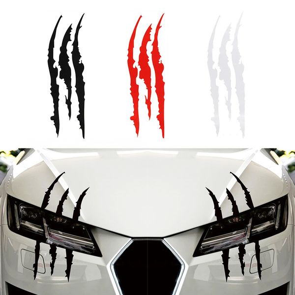 

auto car sticker reflective monster claw scratch stripe marks headlight decal a