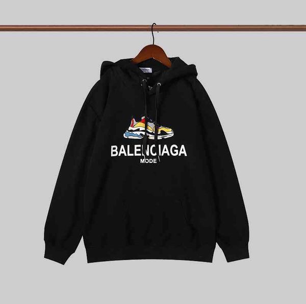 

2022 women and men hoodies fashion letter printing pullover sweatshirts good quality hip-hop style youth clothing mens sweatshirt, Black