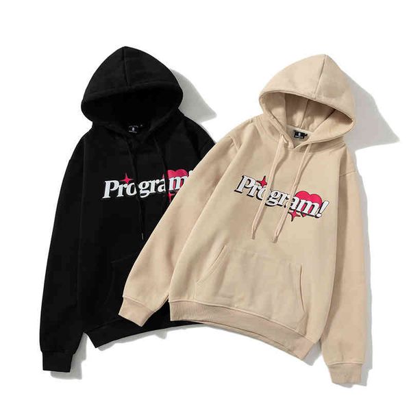 

fast men's hoodie 2022 autumn winter new ins plush trend loose pullover, Black