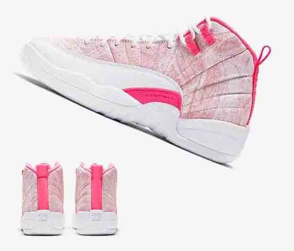 

shoes 12 ice cream womens basketball 12s gs white arctic punch-hyper pink sports sneakers 510815-101