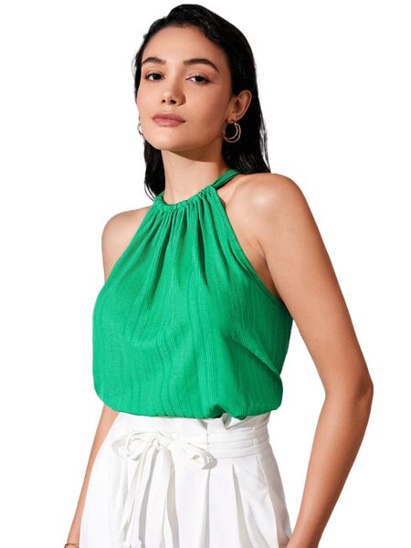 

solid halter o9qa#, White