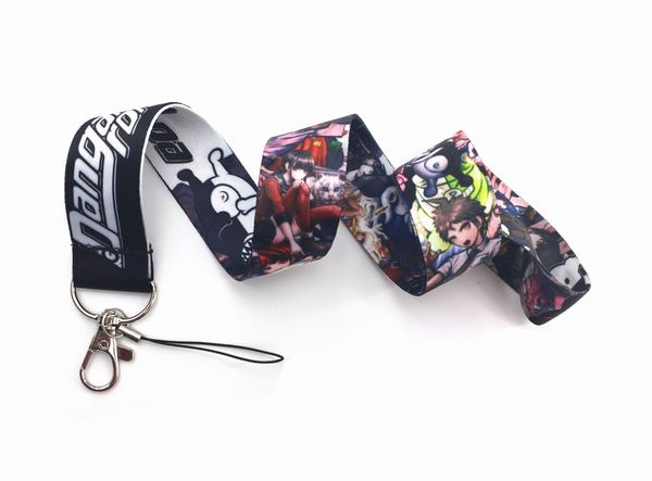 

10pcs game cartoon anime lanyards key chain neck strap keys camera id card cellphone strings pendant party gift favors accessorie #001, Silver