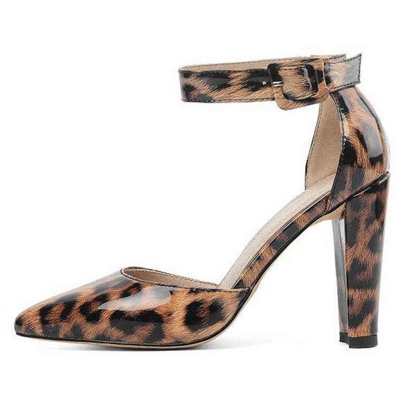 

sandals luipaard hoge hakken vrouwen sandalen fashion kwaliteit zomer enkelbandjes wees pompen partij schoenen 220427, Black
