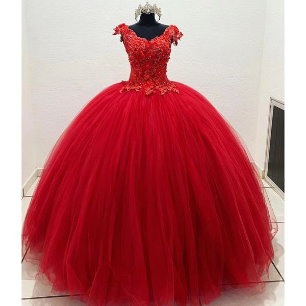 

red elegant quinceanera dresses ball gown mexico sweet 16 girl beading appliqued birthday party prom dress vestidos de 15 aÃ±os, Blue;red