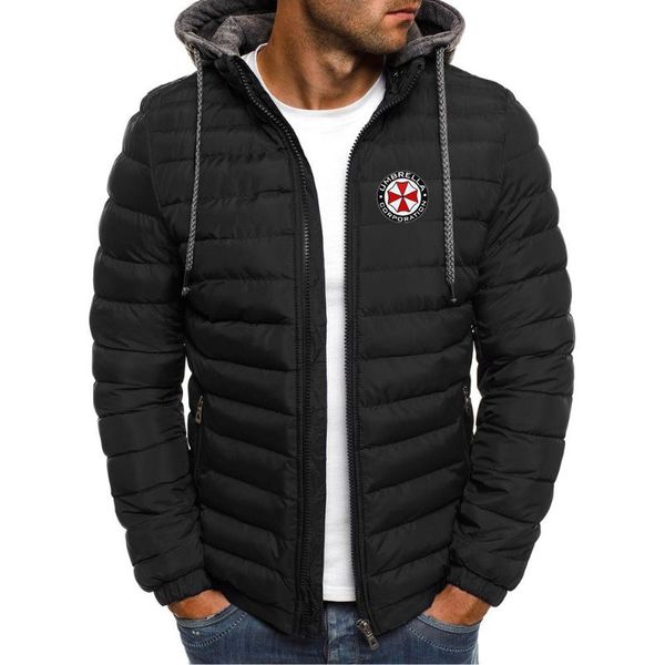 Moletons masculinos moletons da corporação da corporação masculina com zíper de algodão casual mais quente parkas parkas de cor com capuz de cor sólida streetw