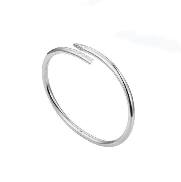 

nail bracelet with logo, Golden;silver