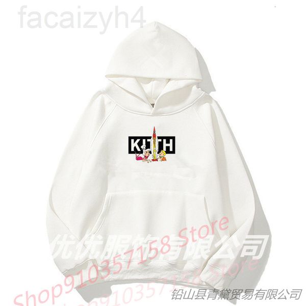 

men's hoodies & sweatshirts designer kit cartoon alphabet printed hoodie sweatshirt harajuku sweater kith qj1l, Black