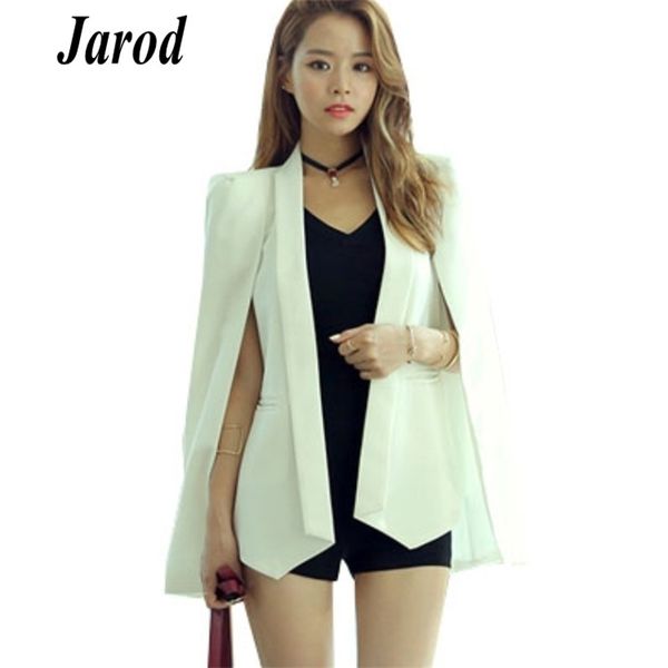 

ol suit jacket fashion cloak cape blazer women white lapel split long sleeve jacket coat female casual blazers 210526, White;black