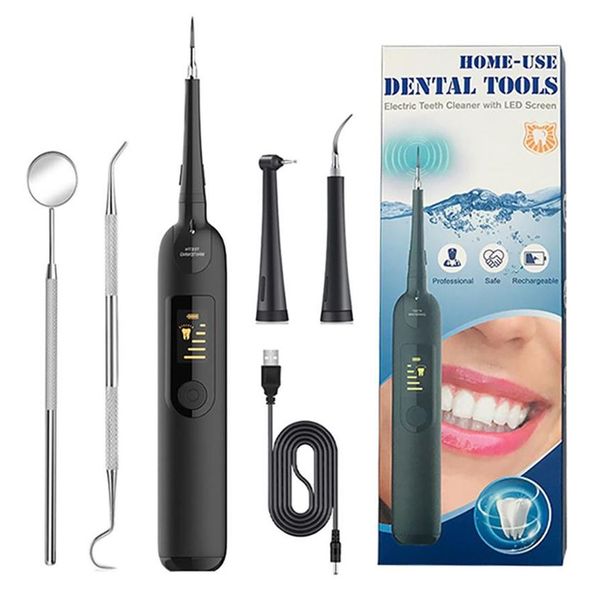

ultrasonic toothbrushes calculus remover electric dental scaler tooth cleaner smoke stains tartar plaque teeth whitening scaling t252s