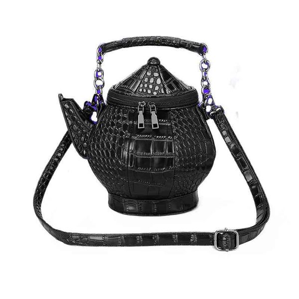 

handbag personalized 3d wine bottle bag teapot messenger single shoulder kettle portable pu women's 0722