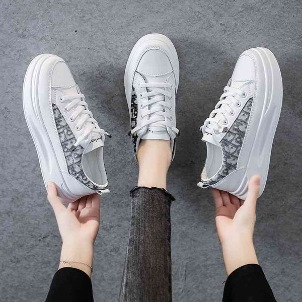 

dress shoes xiaobai shoes autumn sports street shooting net red thick bottom, easy to match inschao super single, Black