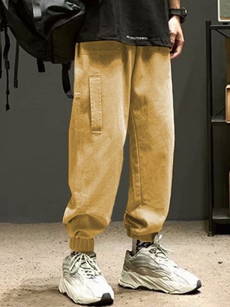 

men slant pockets carrot pants t0iw#, Black