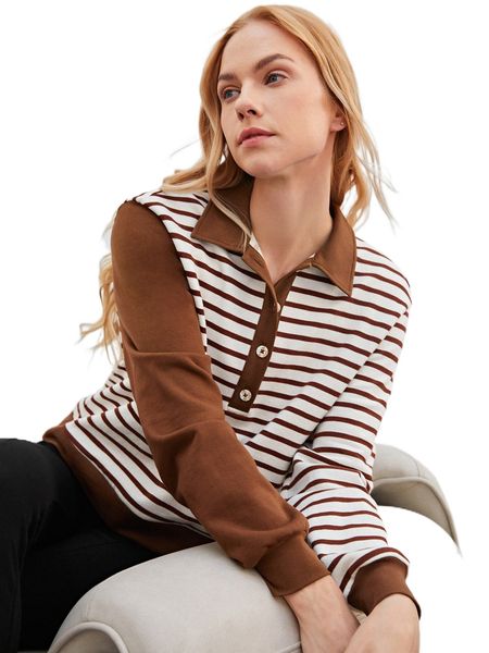 

motf premium 100% cotton striped sweatshirt o5a8#, Black