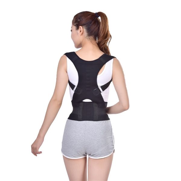 

adjustable magnet posture corrector back corset belt straightener brace shoulder corrector lumbar postura braces supports 220726