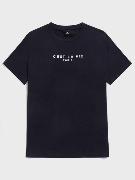 

men slogan graphic tee j7c2#, White;black