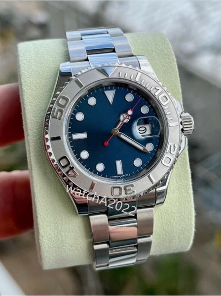 

zp mens watch blue dial sapphire glass stainless steel strap automatic mechanical movement 40mm 116622 men yacht wristwatches original box, Slivery;brown