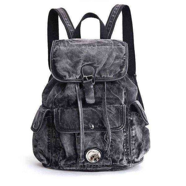 Zaino da scuola NXY Denim Daily Vintage s per donna Designer Borsa da viaggio Zaino Casual Donna Mochila 220802