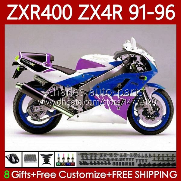 Karosserie-Kit für KAWASAKI NINJA ZXR 400 CC ZX4R ZXR400 ZX-4R 91 92 93 94 95 96 Blau Lila 138Nr