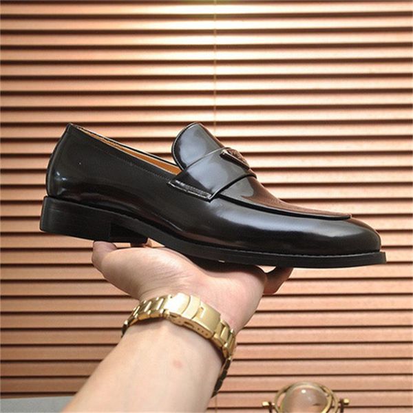 A1 4 Style Genuine Leather Men's Dress Shoes de escritório artesanal Casamento azul Black Luxury Lace Up Formal Oxfords Mens Shoes 38-45