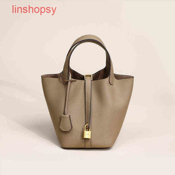 

herme bags picotinslocks bags 18 22 26cm bag 2022 new fashion leather womens bucket large capacity h