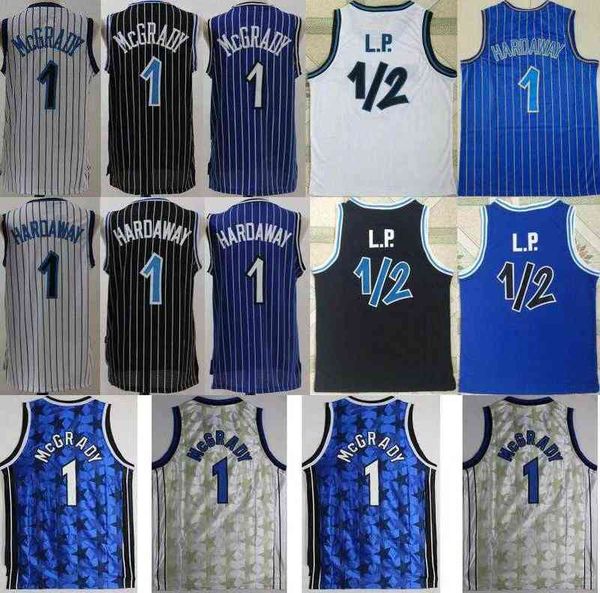 

men vintage basketball penny hardaway jerseys 1 mohamed bamba 5 aaron gordon 00 tracy mcgrady 1 stitched team color black white blue