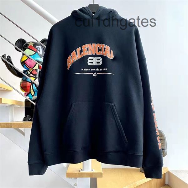 

2022 designer blgc hoodies paris blcg2022 early spring new balen1917bb scissors used hoodie sweater 5saj, Black