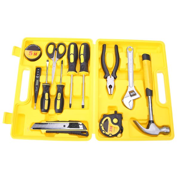 

13pcs screwdriver spanner wrench cutting pliers household fix tool set kit